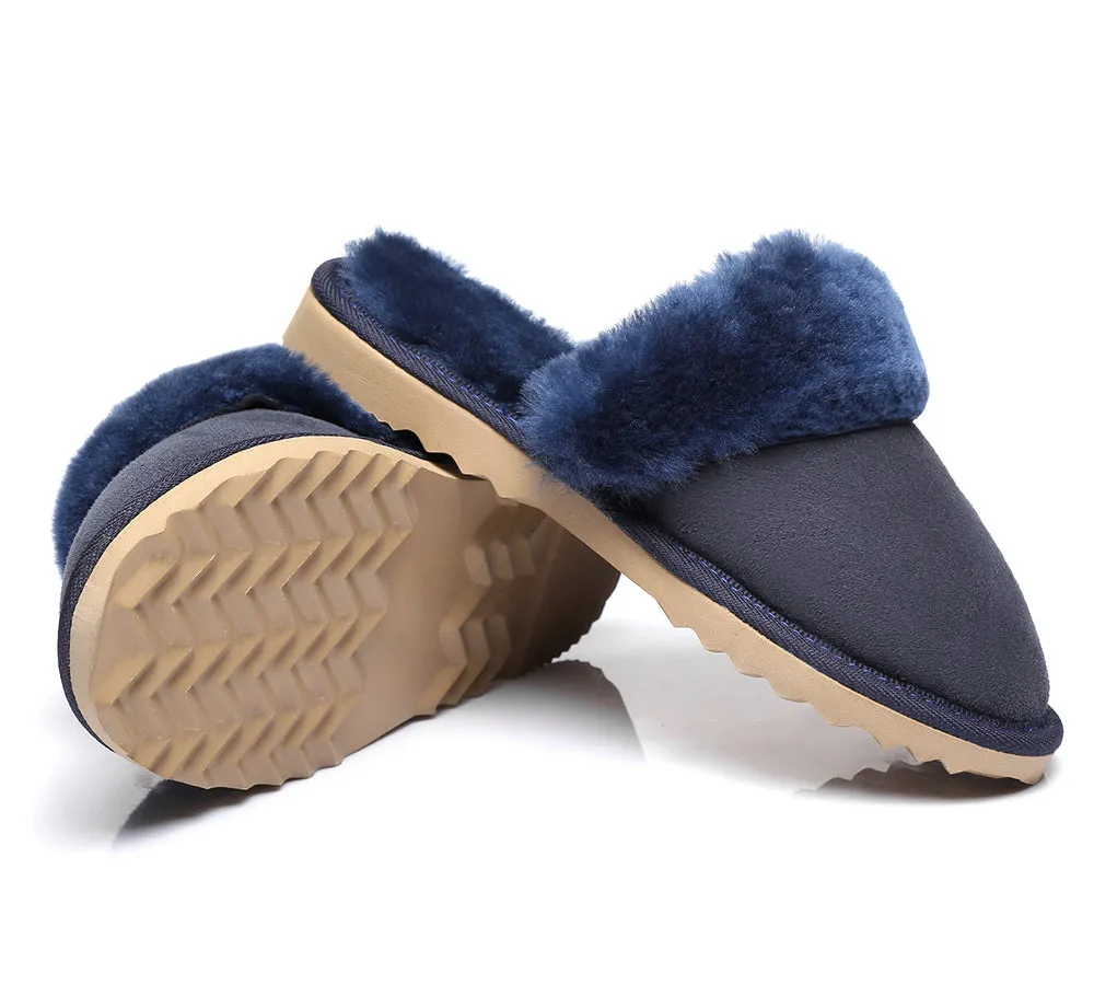 Urban UGG® Australian Made Sheepskin Wool Collar Scuff Slippers