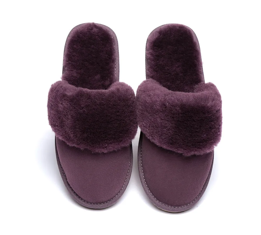 Urban UGG® Australian Made Sheepskin Wool Collar Scuff Slippers