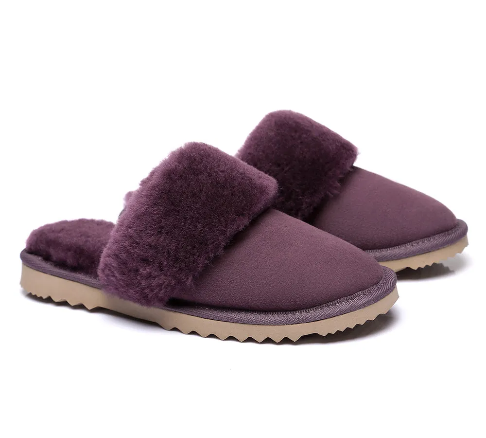 Urban UGG® Australian Made Sheepskin Wool Collar Scuff Slippers