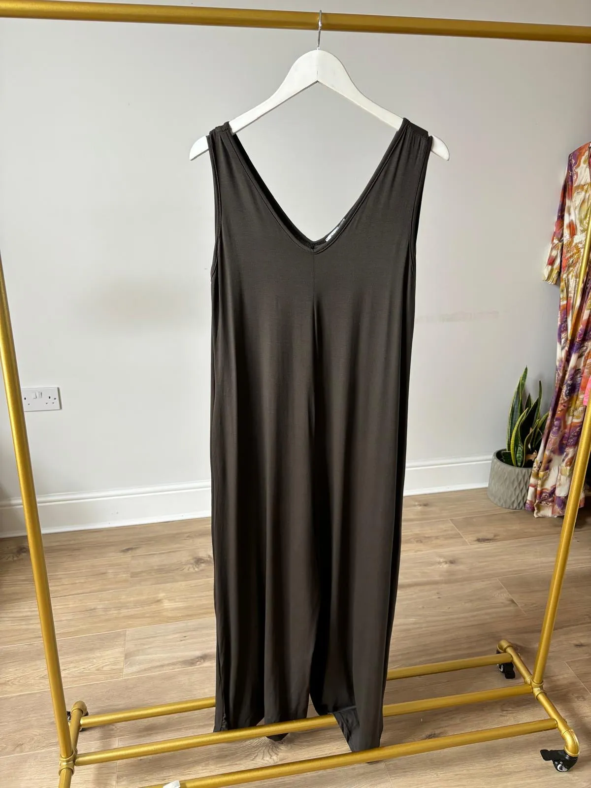 V-Neck Jersey Jumpsuit