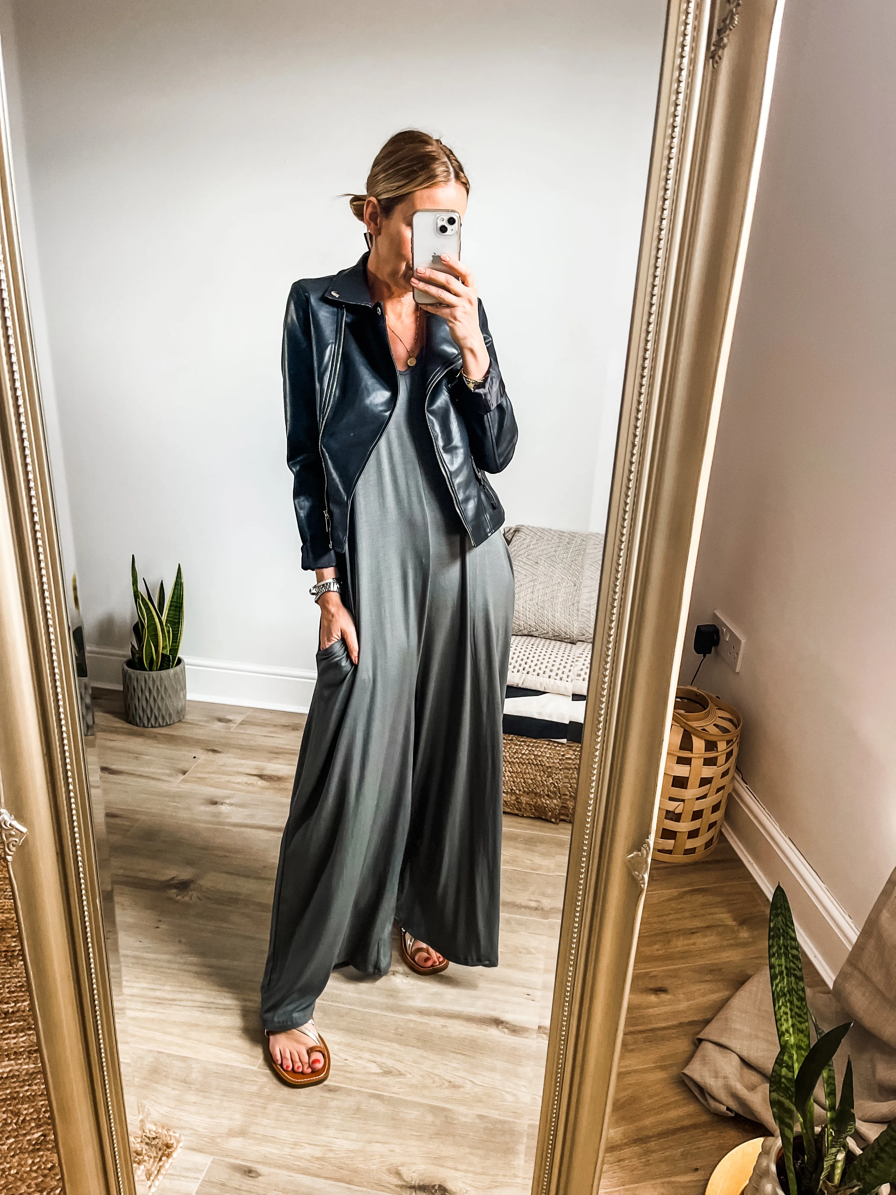 V-Neck Jersey Jumpsuit