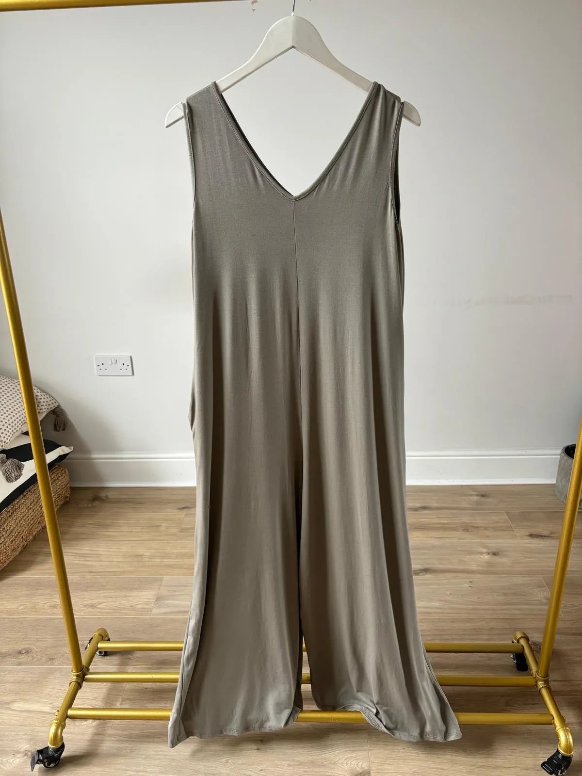 V-Neck Jersey Jumpsuit