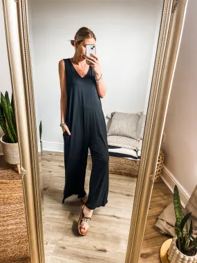 V-Neck Jersey Jumpsuit