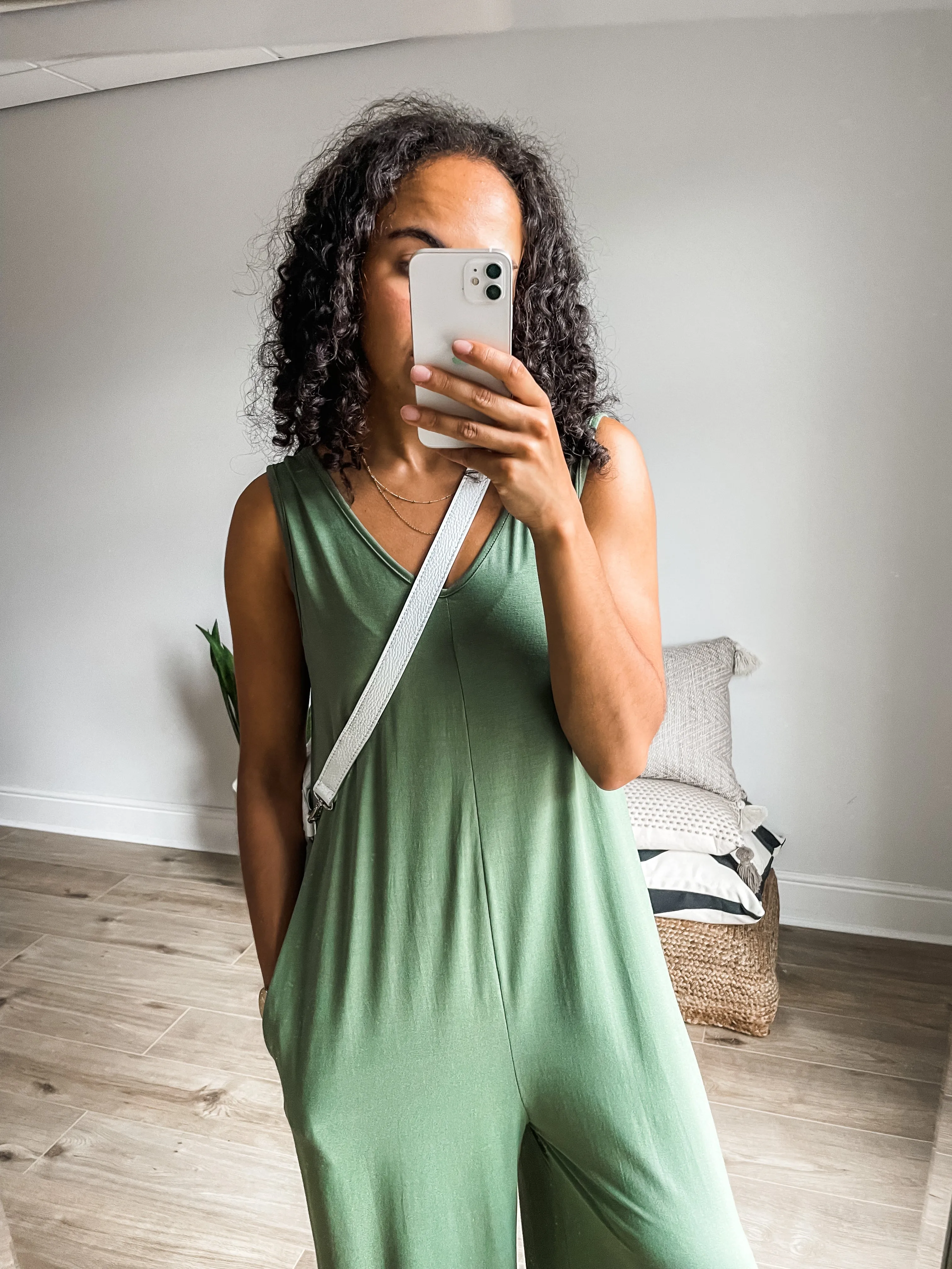 V-Neck Jersey Jumpsuit