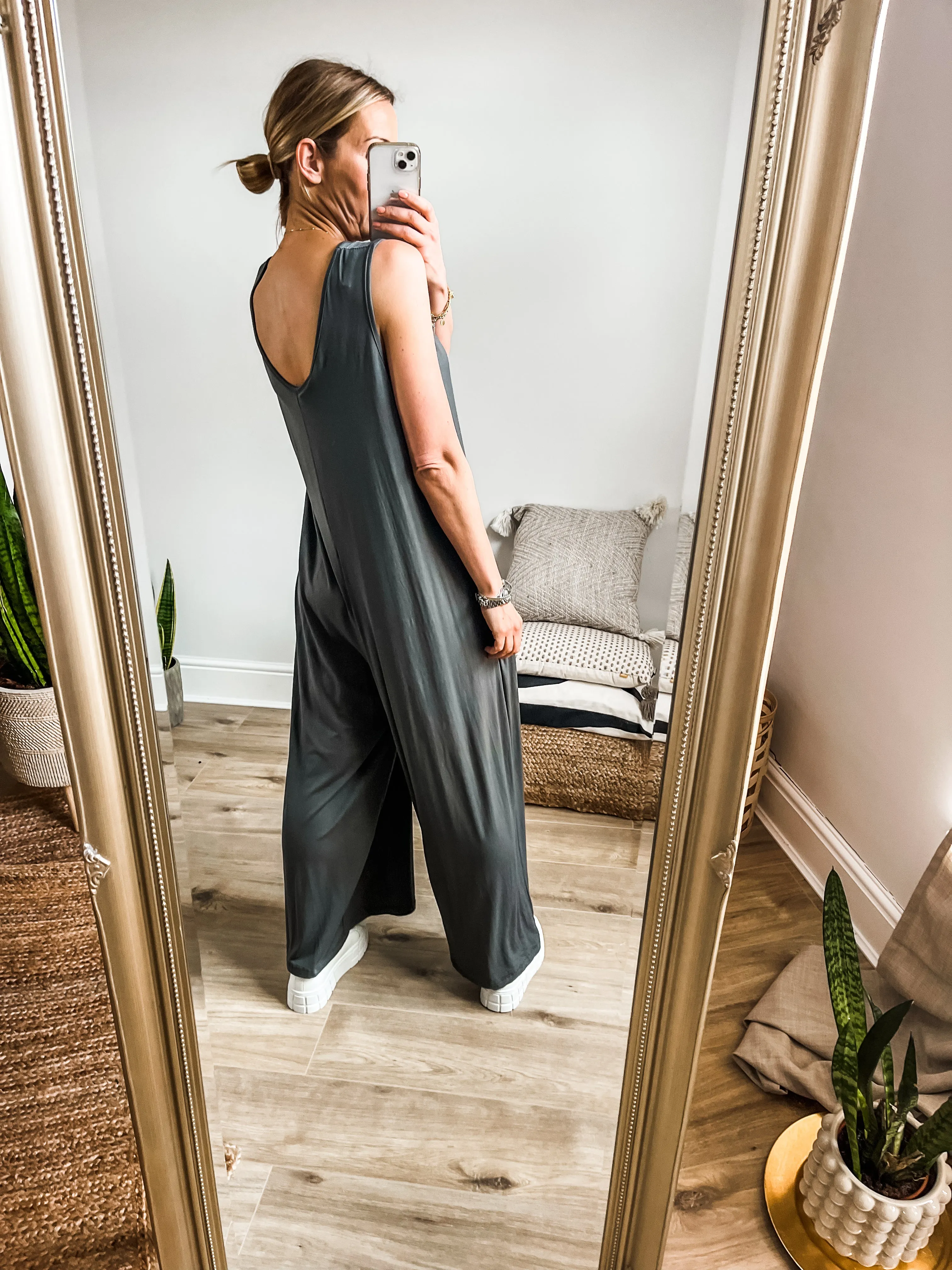 V-Neck Jersey Jumpsuit