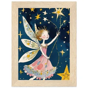 Vampire Art Fairy Garden Classic Semi-Glossy Paper Wooden Framed Poster - Star Fairy