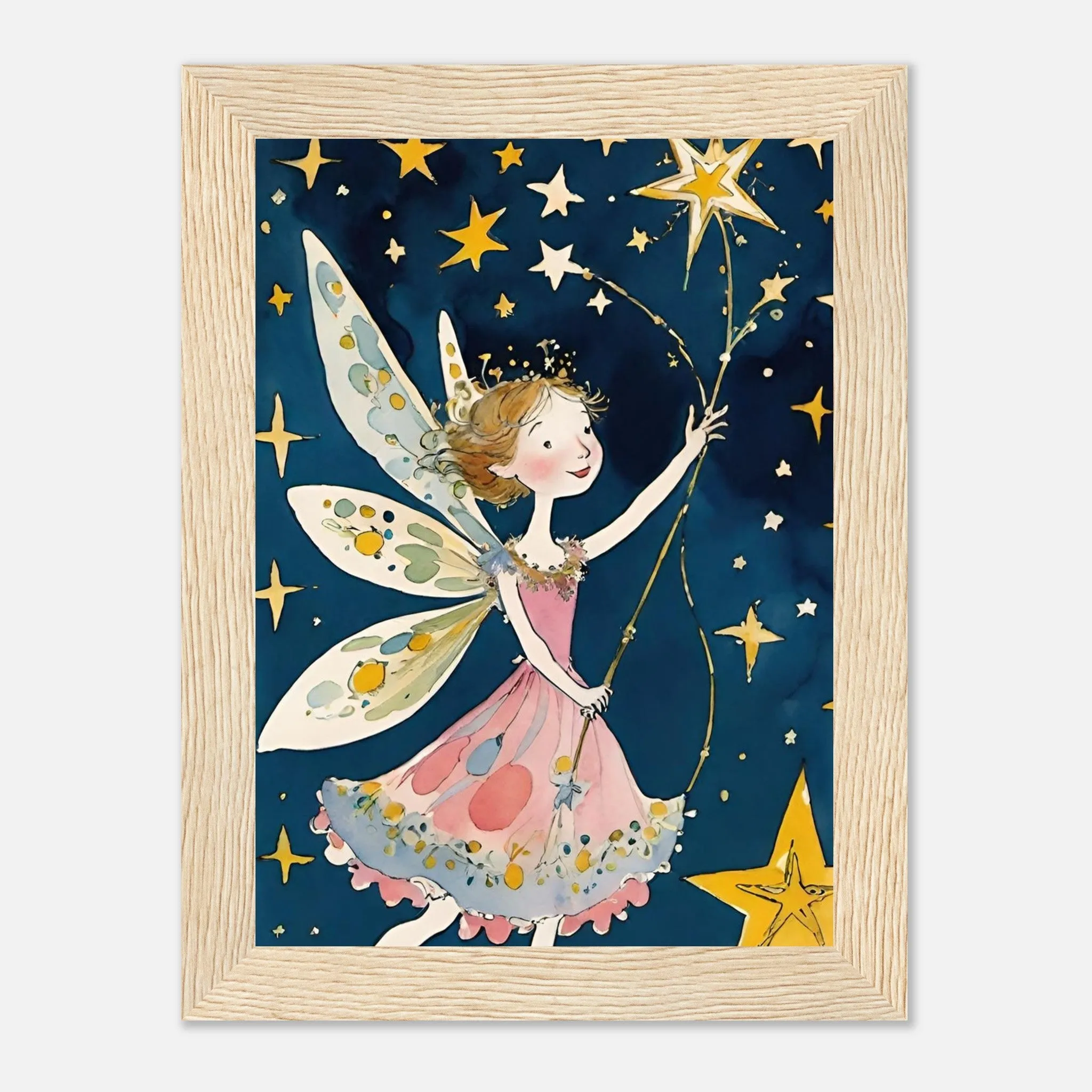 Vampire Art Fairy Garden Classic Semi-Glossy Paper Wooden Framed Poster - Star Fairy