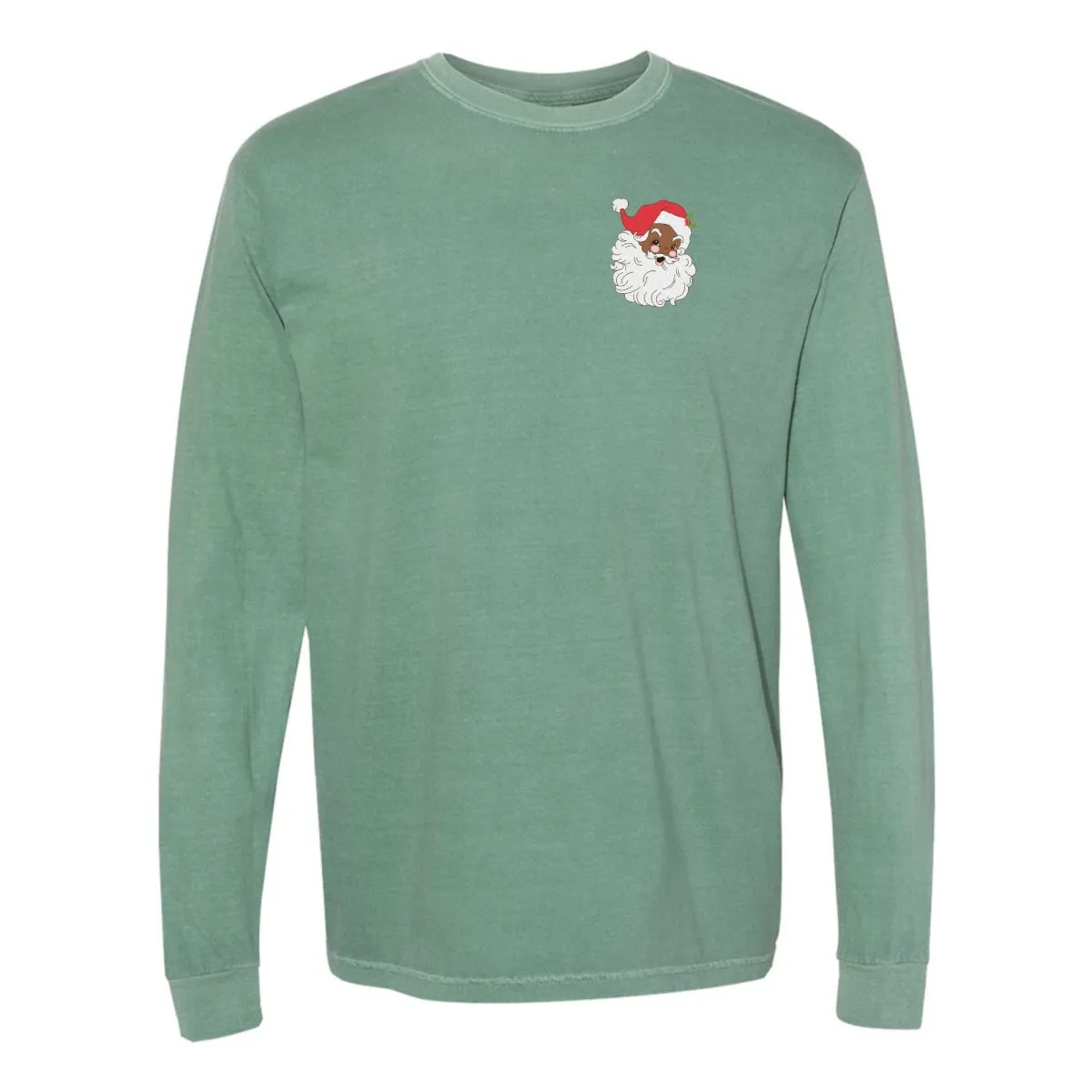 'Vintage Santa' Embroidered Long Sleeve T-Shirt