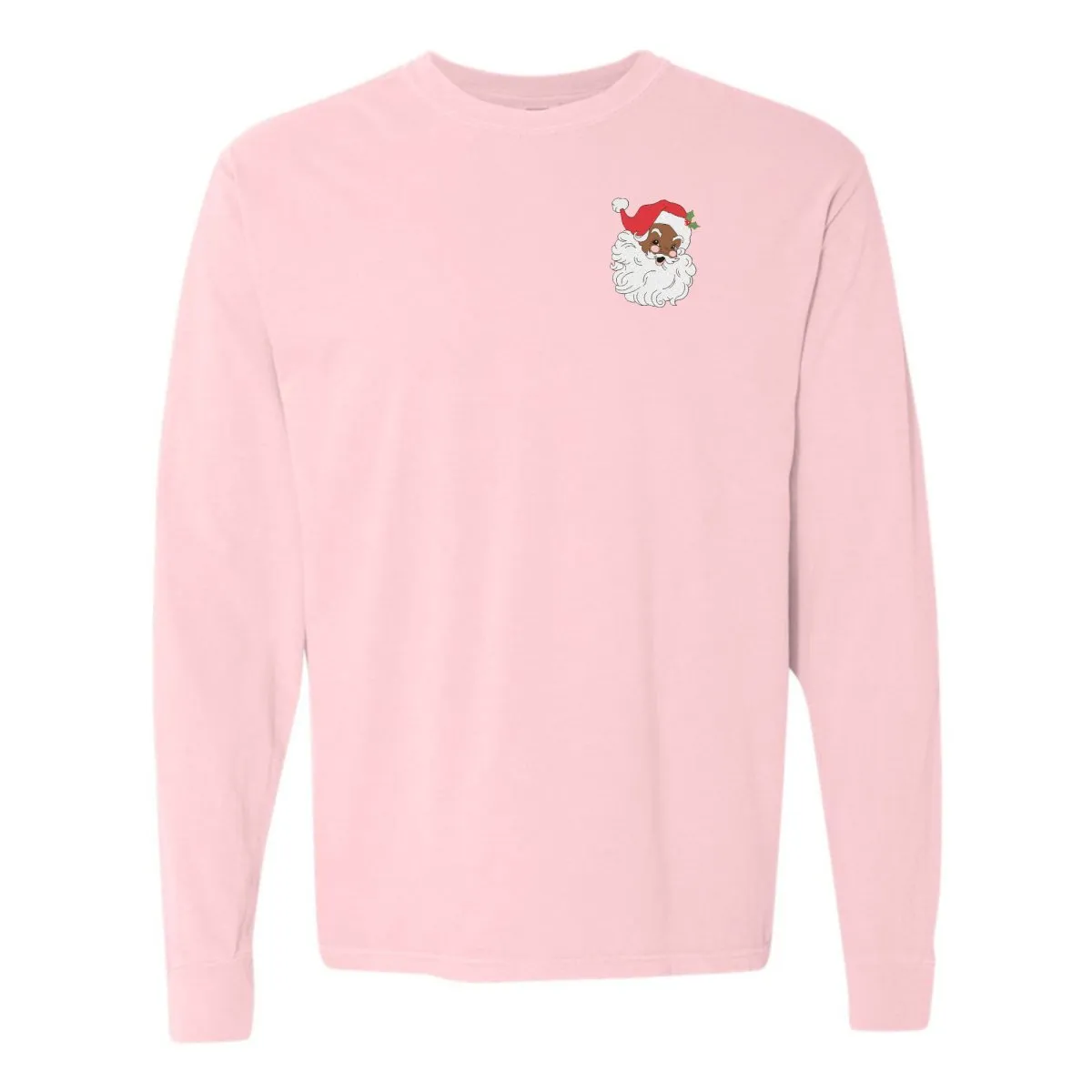 'Vintage Santa' Embroidered Long Sleeve T-Shirt