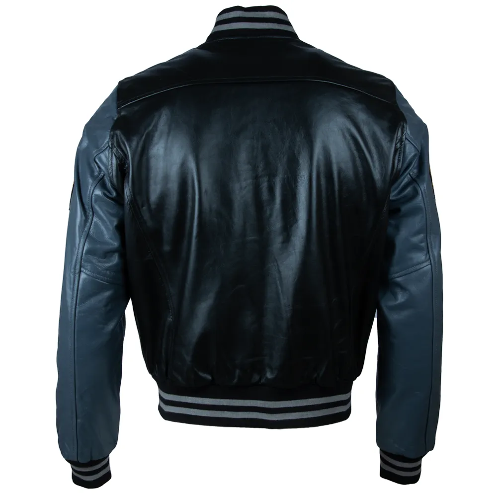 VZH7 Men's Varsity Jacket - Black/Grey