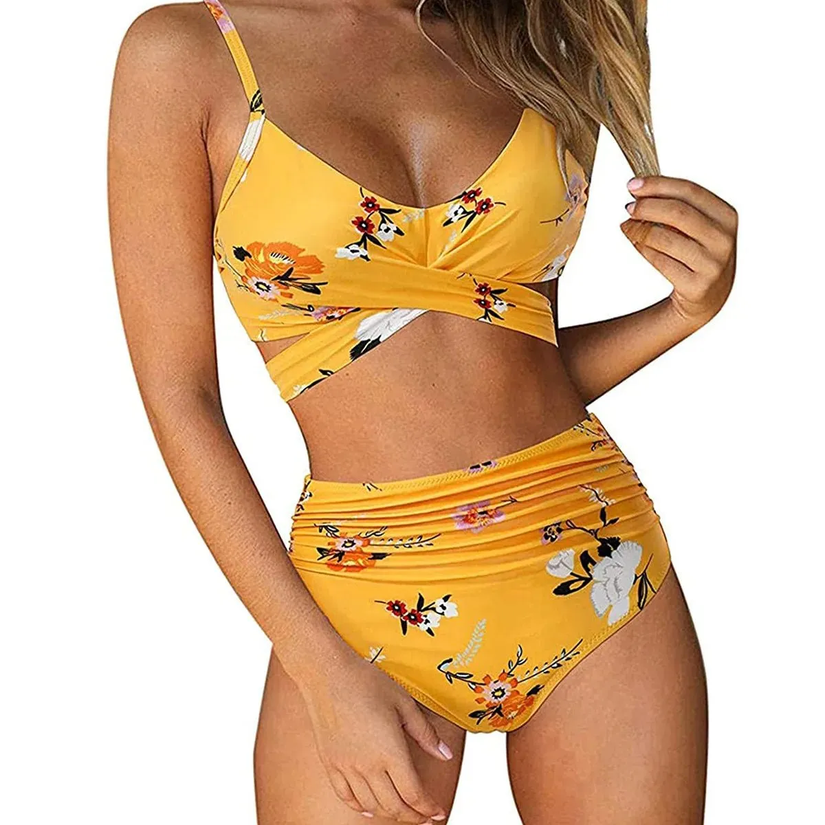 Women Beach Wear Suit Wrap Bikini Set Push Up High Waisted Swimsuit 2 Piece Swimsuits