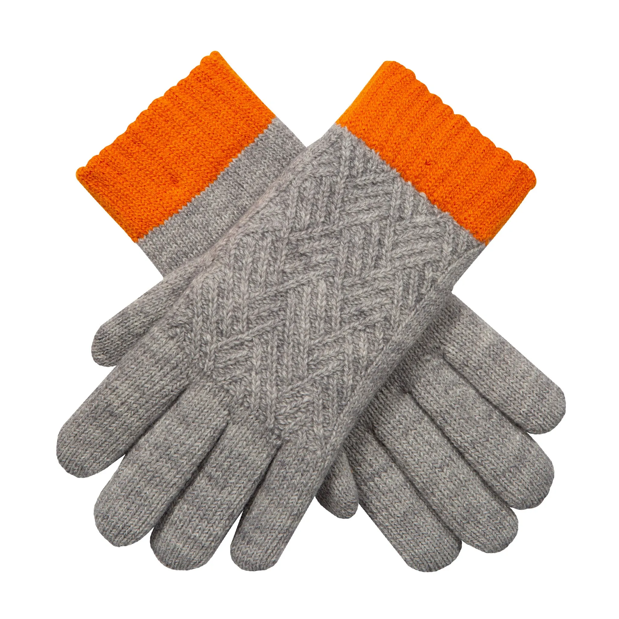 Women’s Patchwork Cable Knit Gloves